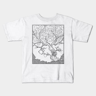 Tree Needs Coffee And Doughnuts Kids T-Shirt